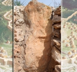 Descubren varias estatuas-menhir de la Edad del Cobre en el asentamiento de Los Millares